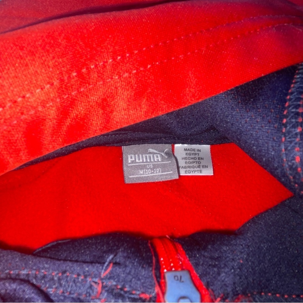PUMA Boys Medium 10/12 Red Zip Up Track Jacket - Picture 11 of 14